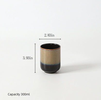 Lxuwbd Large Ceramic Tea Set, Chinese Tea Cup, Coffee Cup, Ceramic Mate Tea Cup Set 4 Piece (4 colors)