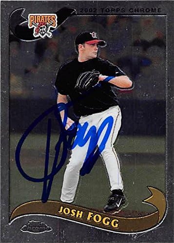 Sports Memorabilia Autograph Warehouse 247185 Josh Fogg Autographed Baseball Card - Pittsburgh Pirates 2002 Topps Chrome - No. T86