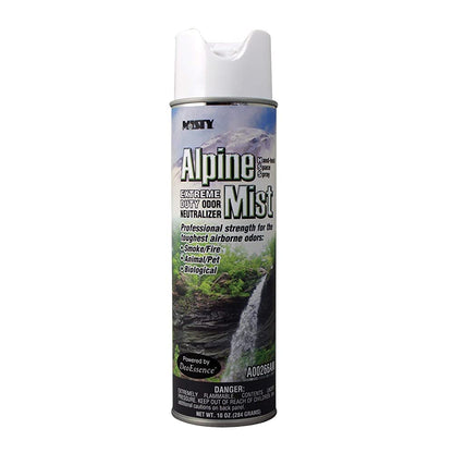 Misty Air Freshening Deodorizing Spray - Alpine Mist - 10 oz (Case of 12) 1039394 - Premium Odor Neutralizer for Smoke, Organic Decay, and Other Unwanted Odors