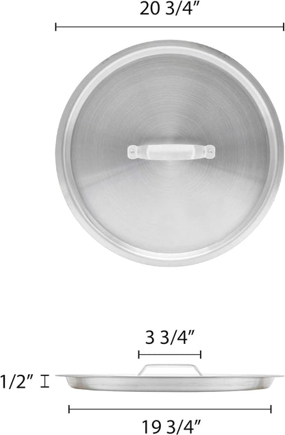 TrueCraftware- 60 Quart Aluminum Sauce Pot Lid 20-3/4" x 5/8"-Cookware Cover for Sauce Pots Stockpots Simmering Pots
