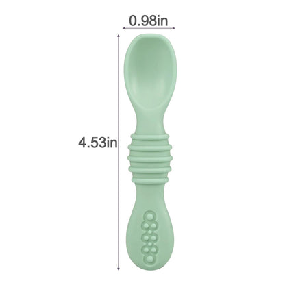 PandaEar Silicone Baby Feeding Set - 6-12 Months | LED Weaning Supplies - Bib + Plate with Suction + Cup + Bowls and Spoon
