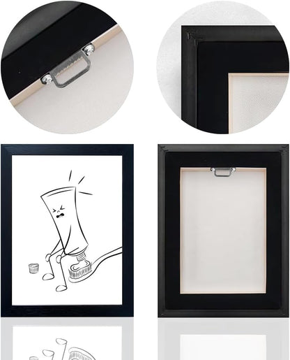 Regine Switzerland Black and White Bathroom Wall Art - Funny Toilet Decor Canvas Print | Minimalist Humor Design