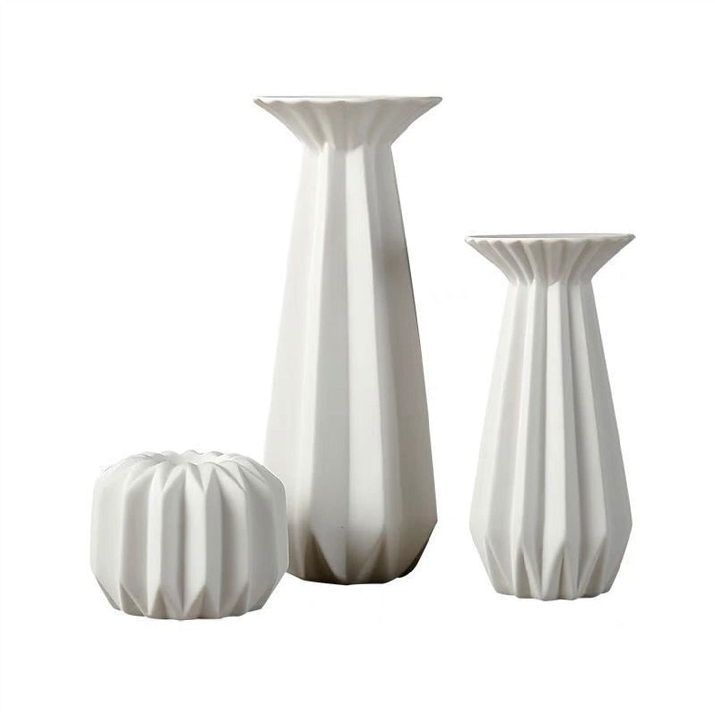 Decorative Candlestick Table Center Decoration White Candlestick Household Romantic Candlestick Ceramic Ornaments Candlestick