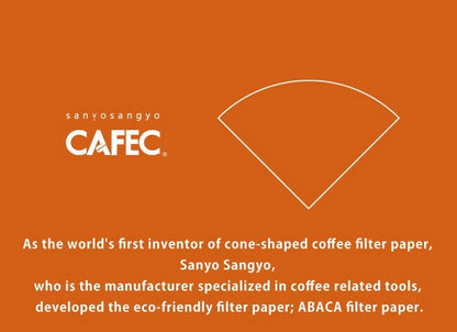 CAFEC 100-Pack Cone-shaped V60 02 Style Universal 1 to 4 Cup Disposable Pour-Over Drip Coffee Paper Filter made of Eco-Friendly Refined Virgin Pulp for Better Tasting Brewing Pour Over Dripper (White)