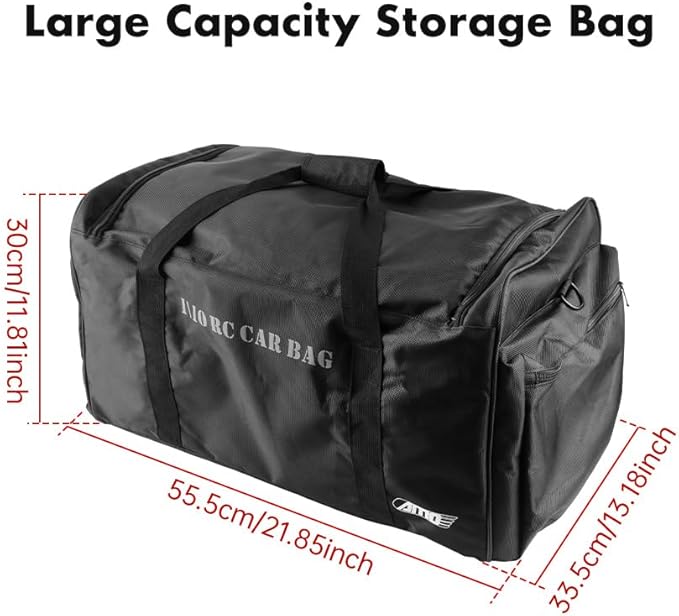 GLOBACT RC Car Bag with Bottom Partition for Traxxas TRX4 Axial SCX10 Tamiya CC01 Arrma Mojave 1/8 1/10 RC Crawler Truck Car