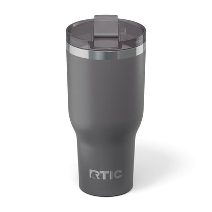 RTIC 40oz Essential Tumbler with Lid, Ceramic Lined, Insulated, Stainless Steel, Metal, Double Wall Vacuum-Insulation, Travel Cup for Iced Coffee, Tea, Hot and Cold Drink, Graphite