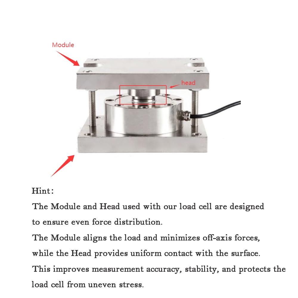 ATO 2 ton Load Cell, Tension and Compression Load Cell Pancake Circular 2000kg Load Cell, Low Profile, Strain Gauge for Platform Scale, Truck Scale, Rail Weighbridge