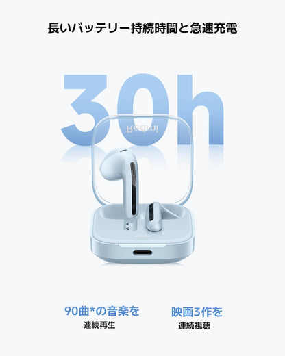 Xiaomi Redmi Buds 6 Active Wireles Earbuds (Global Version), Bluetooth 5.4 in-Ear Headphones, 30H Long Battery Life,Noise Cancellation for Calls, 5 Tuning Modes, IPX4 Waterproof - (White)