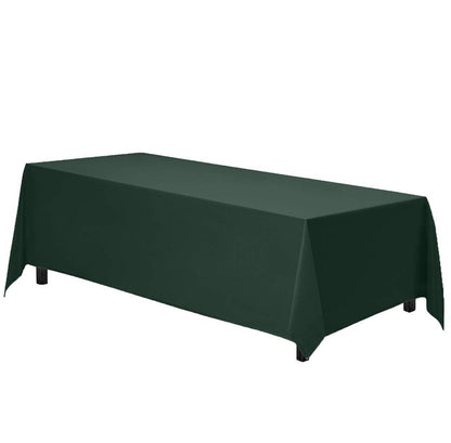 Gee Di Moda Rectangle Tablecloth - 70 x 120 Inch Hunter Green Table Cloth for 6 or 8 Foot Rectangle Tables - Heavy Duty Washable Fabric - for Holiday Party, Dinner, Weddings, Baby Shower & Events