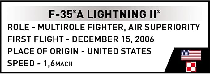 COBI Armed Forces F-35A Lightning II HUSARZ Building Set 605 Pieces