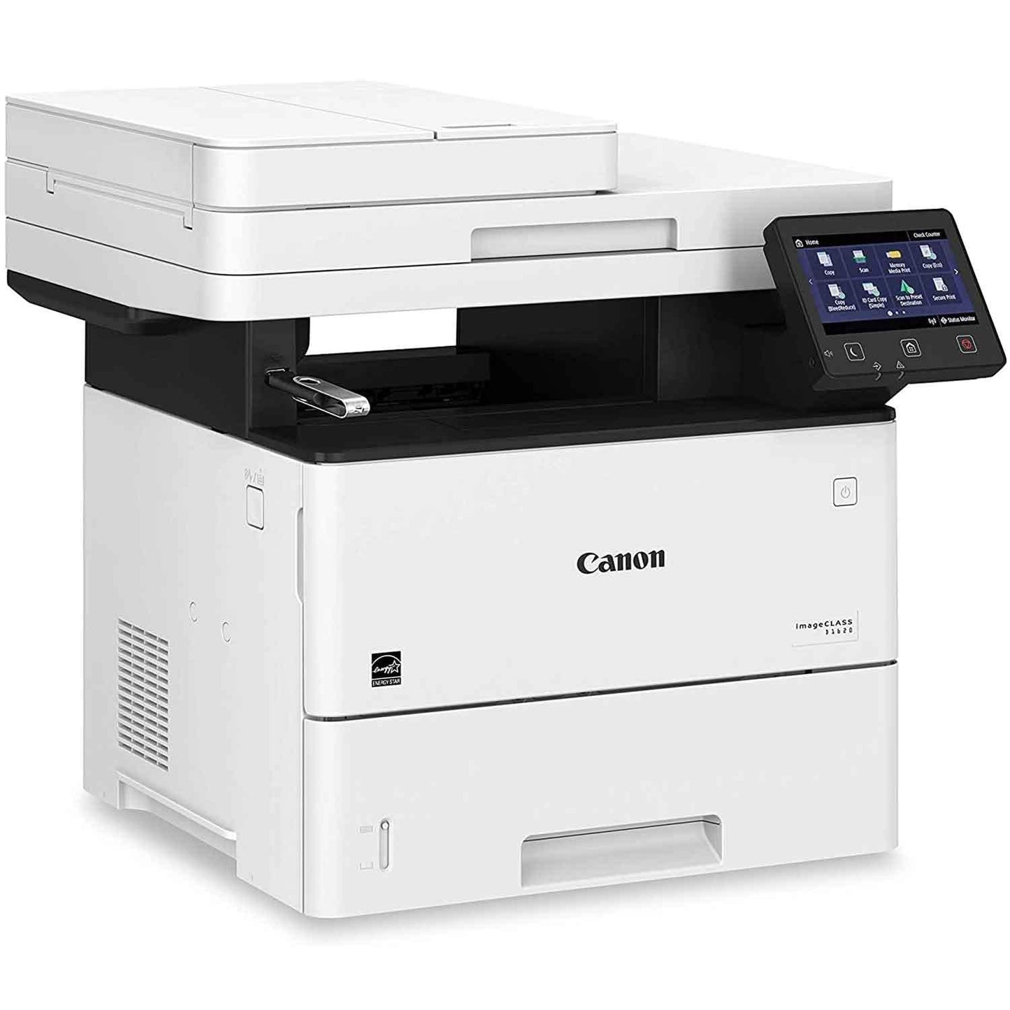 Canon imageCLASS D1620 - Monochrome Duplex Wireless Laser Printer, Multifunction With Scanner, Copier, Automatic Document Feeder, 3 Year Limited Warranty, 45 PPM, White