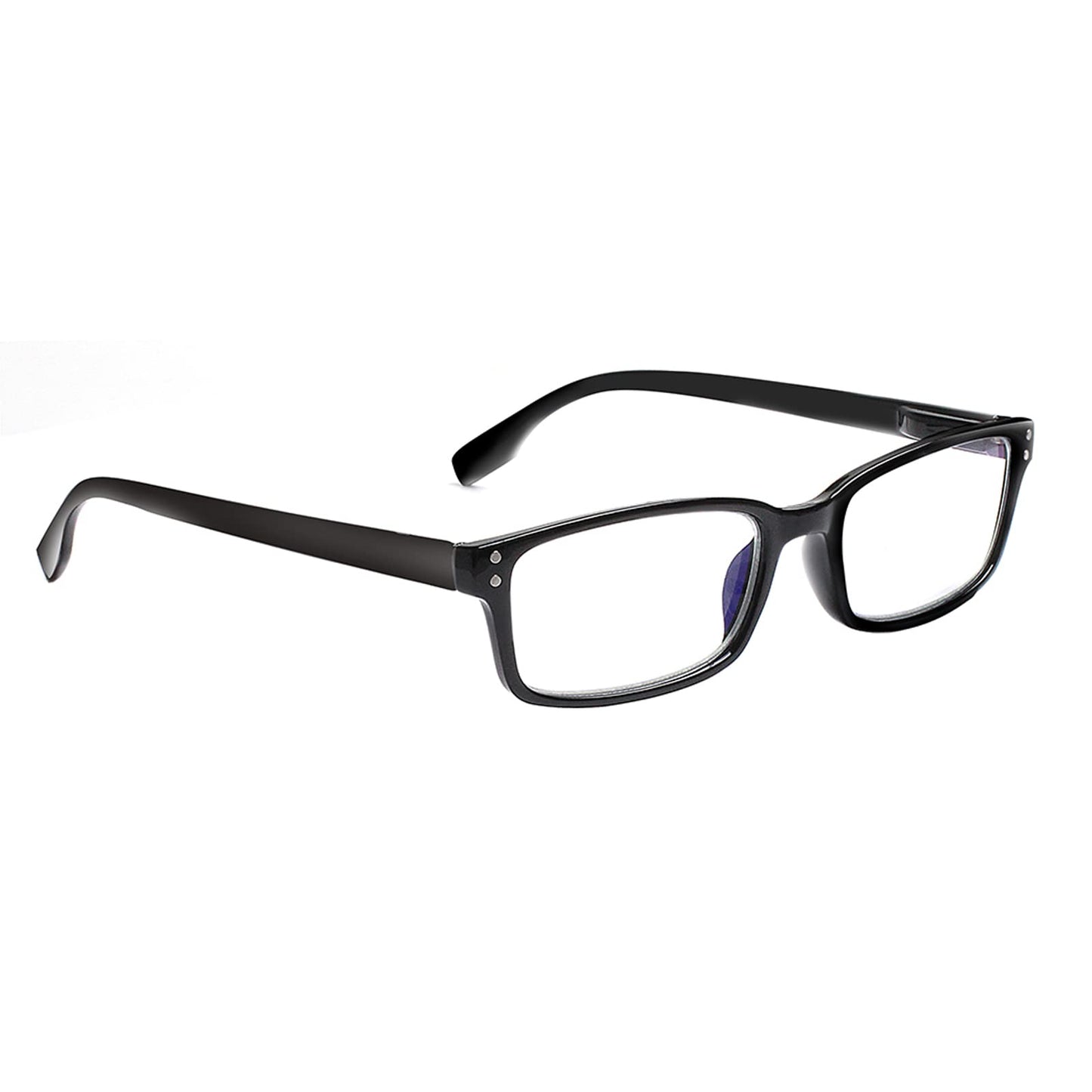 Kerecsen 6-Pack Reading Glasses Blue Light Blocking,Spring Hinge Readers for Men Women,Computer Eyeglasses (6 Black, 1.5, multiplier_x)