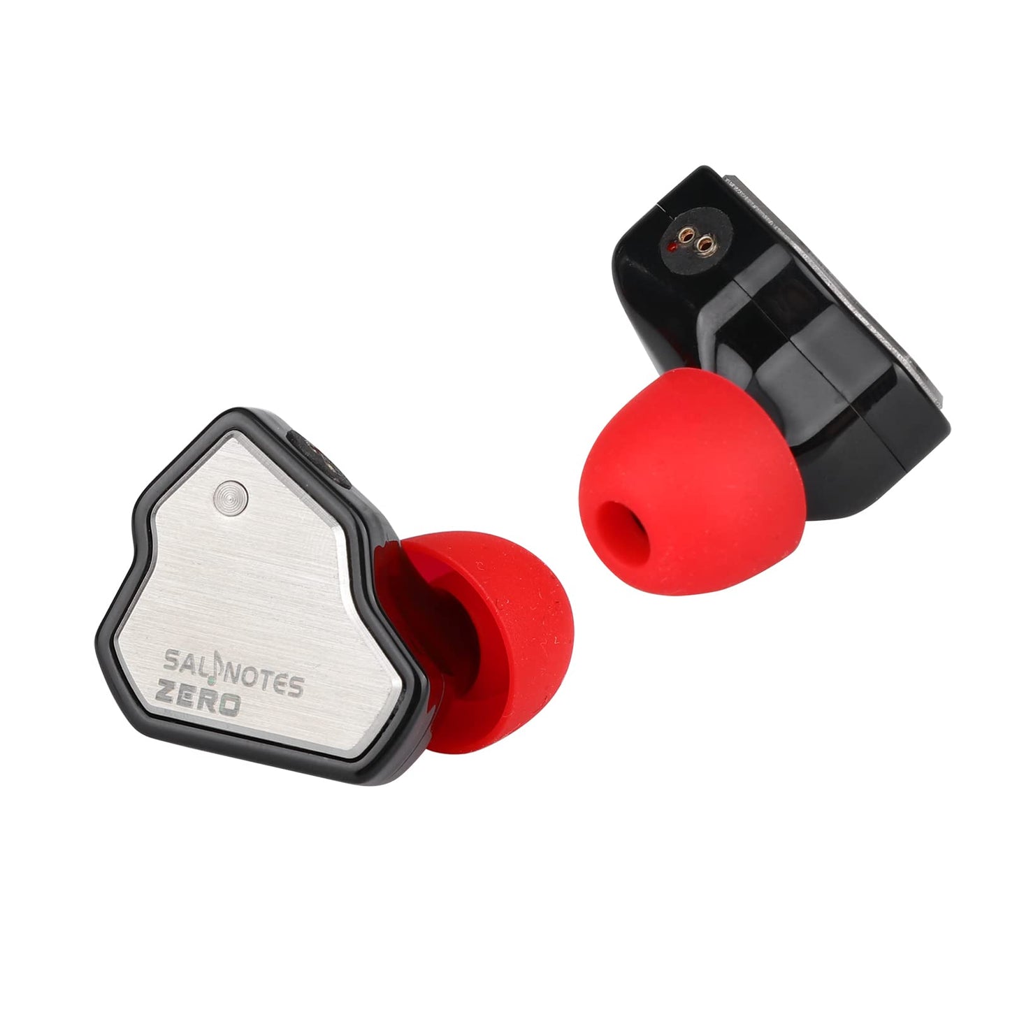 Linsoul 7Hz Salnotes Zero HiFi 10mm Dynamic Driver in-Ear Earphone IEM with Metal Composite Diaphragm Stainless Steel Faceplate Detachable 2Pin OFC Cable (Black, Without Mic)