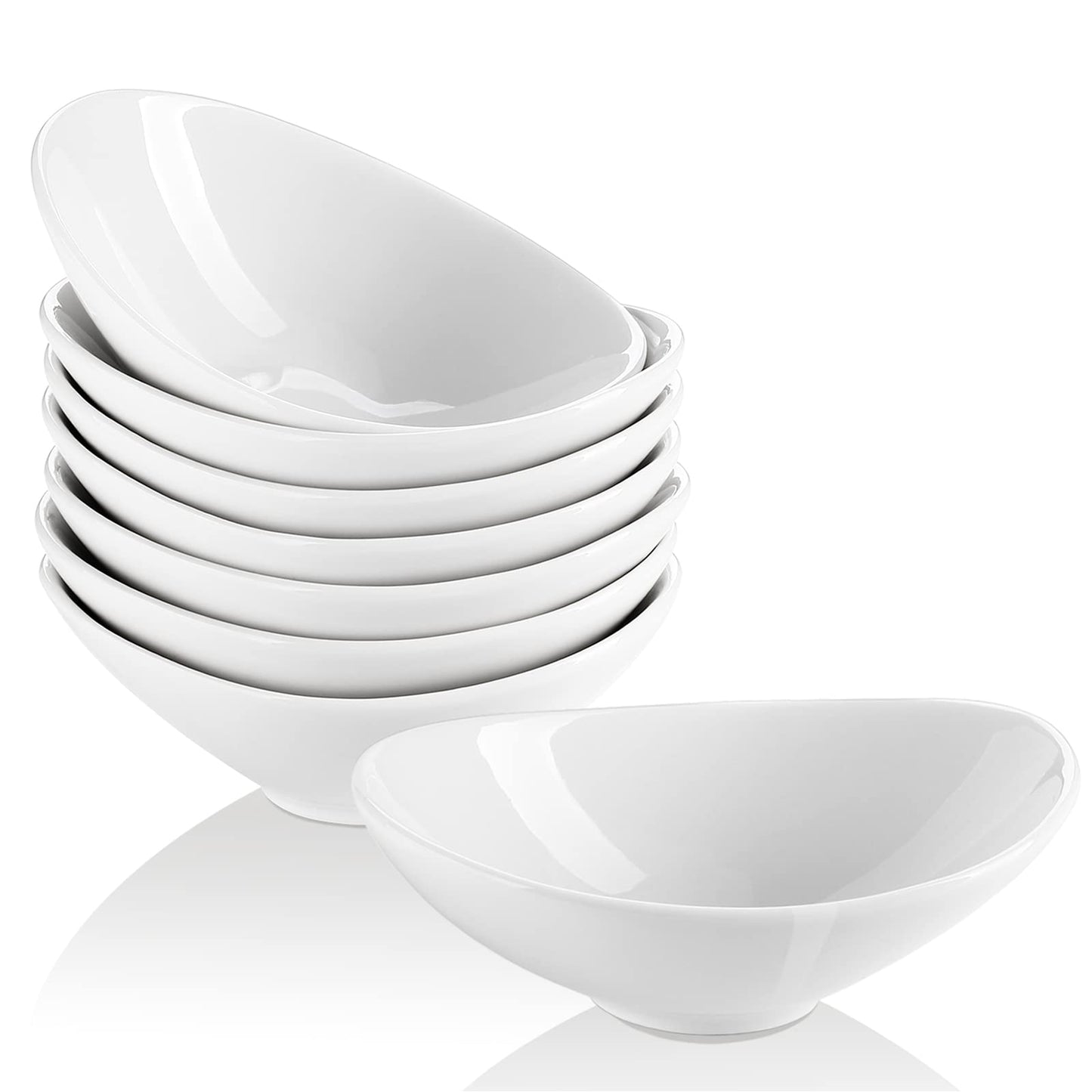 LIFVER Dipping Bowls, 3 oz White Dip Bowl Set of 8, Mini Charcuterie Board Bowls, Soy Sauce Dishes for BBQ and Dinner Party, Housewarming Gifts