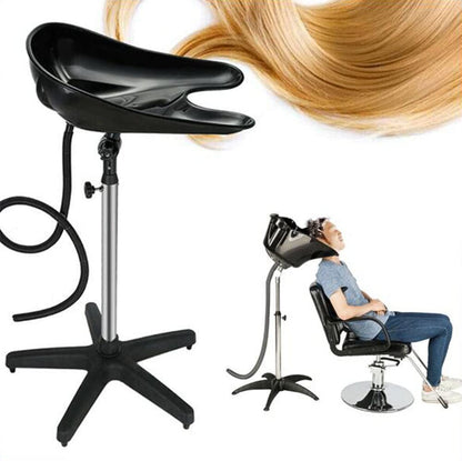 JYXYXSCP Portable Backwash Shampoo Sink,Mobile Salon Washing Hair Basin Adjustable Shampoo Basin Stand for Professional Use in Salons Barbershop