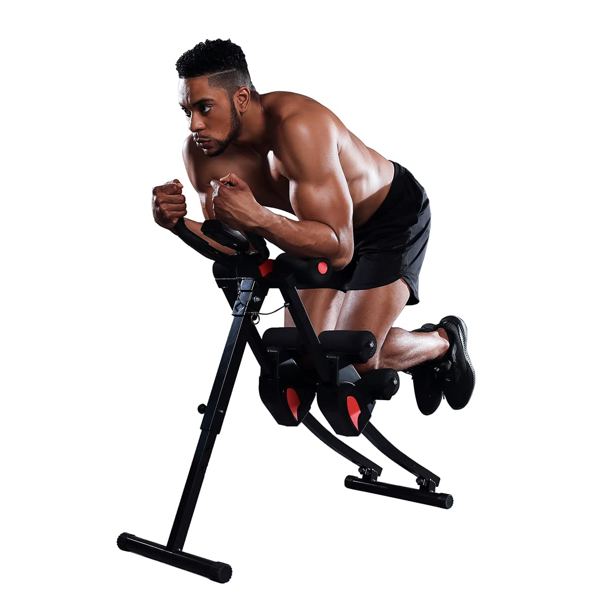 Fitlaya Fitness ab machine, ab workout equipment for home gym, Height Adjustable ab trainer, foldable fitness equipment.