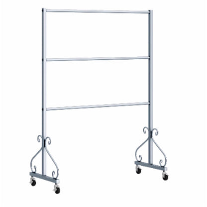 Lingerie Bra Rack Swimsuit Organizer Hanger, Anti-Slip, Underwear Display Stand with Wheels, Commercial Clothing Store Shelf, for Shorts,Hats, Sock, 3 Tier(Silver,120 * 40 * 130cm)