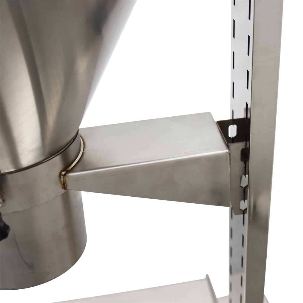 PreAsion Commercial Stainless Steel Funnel with Support Stand Manual Filling Package Funnel 1.5inch