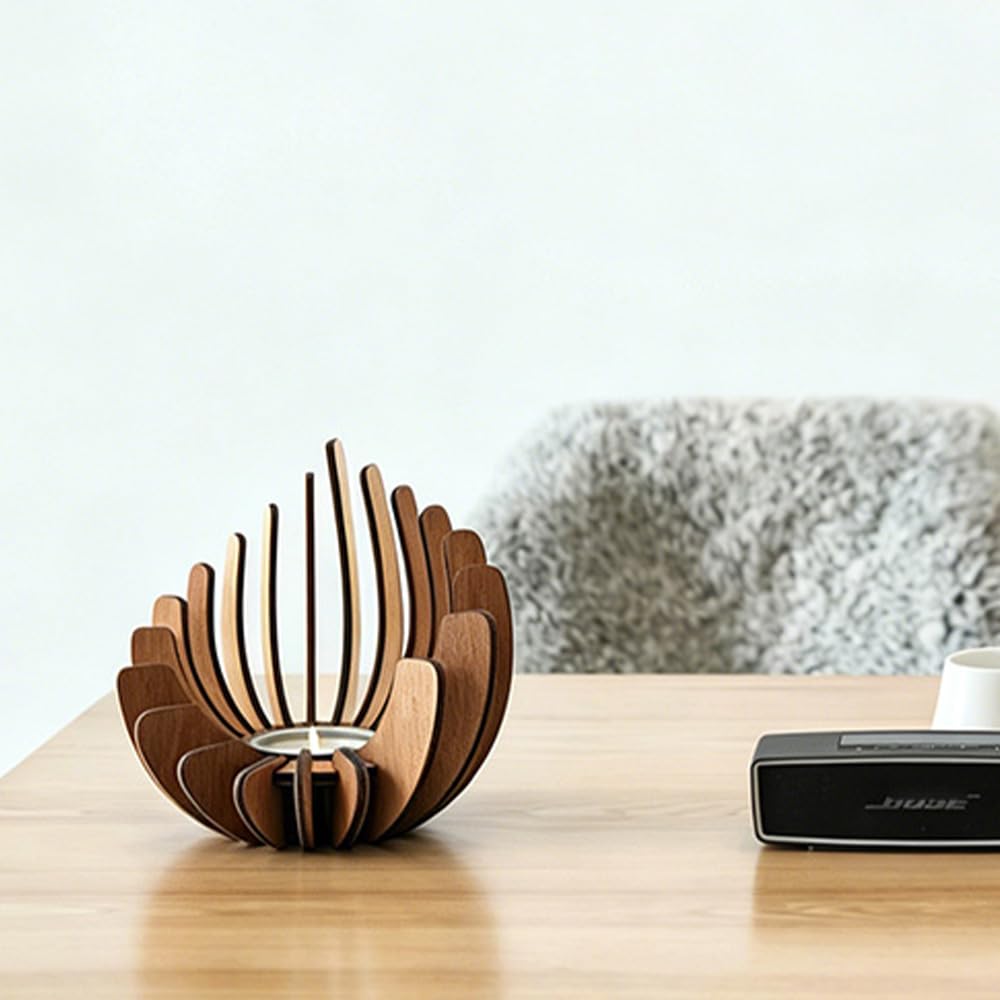 Wood Candle Sticks Holder, Creative Candlestick, Tea Light Holders Aromatherapy Candle Centerpieces, Home Seasonal Decor, Tapered Holder for Wedding for Party Holiday Home Table Decoration