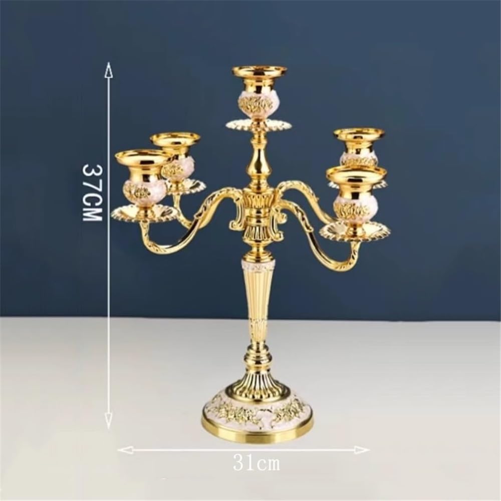 Candlelight dinne European Retro Five-Head Candle Holder Home Wedding Props Decorative Candlestick Weddings