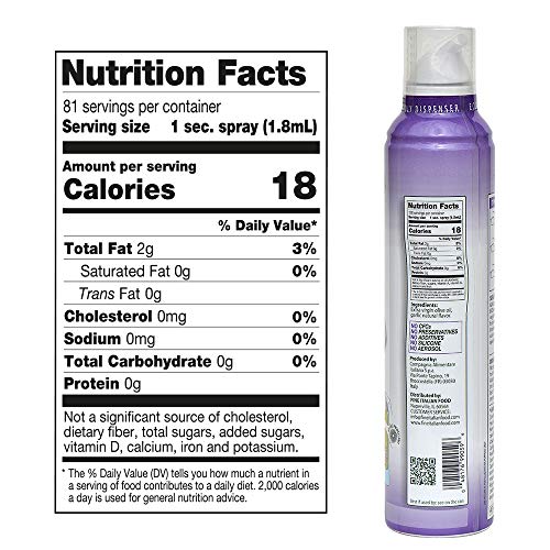 Mantova Extra Virgin Olive Oil Spray Garlic Flavored 8 oz. Spray Bottle - Manage Oil Amount - Great For Salads & Cooking