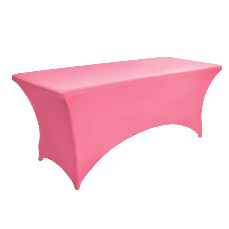 ZarzaaSik 6-Pack 8ft Spandex Table Covers for Rectangle Folding Tables - Washable Elastic Tablecloth - Ultimate Fitted Table Protector for Birthday Parties, Trade Shows, Banquet