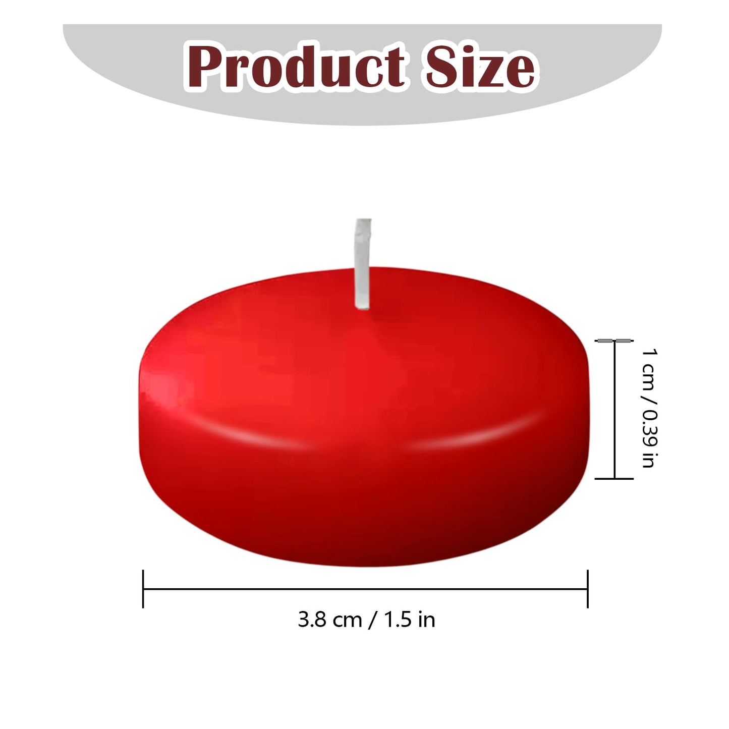 20 Pcs Floating Candles Centerpieces, 1.5 Inch Unscented Floating Candles, Warm Tealights Candles for Wedding, Night, Christmas, Valentine's Day,Home Decor and Party Decoration (Red+White (20pcs))