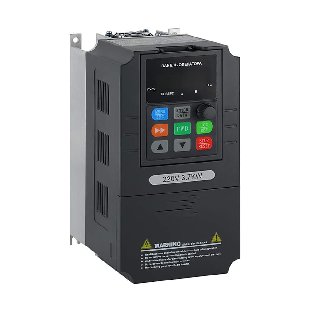 ATO 5hp VFD, 220V Single to Three Phase VFD Variable Frequency Drive, 5hp 3.7 kW VFD 220V-240V Single Phase Input 0-220V 3 Phase Output VFD for AC Motor Speed Control(1-Phase Input, 3-Phase Output)