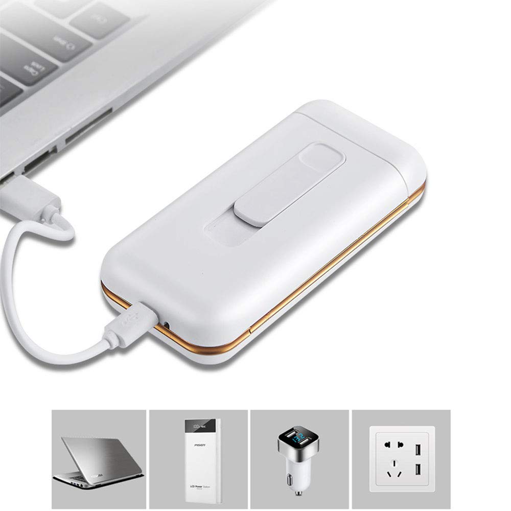 Cigarette Case with Lighter Cigarettes Box Portable 20pcs 100's Slim Cigarettes USB Lighters 2 in 1 Rechargeable Flameless Windproof Electric Lighter (Rose Gold)