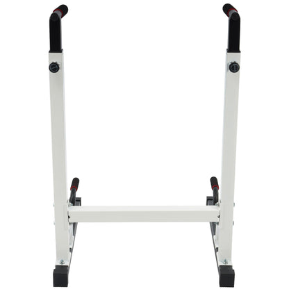 BalanceFrom Steel Frame Dip Station with Adjustable Height, 500 Pound Weight Capacity – Upper Body Workout Home Gym Equipment for Triceps, Push & Pull Ups, Leg Raises, and Bench Press