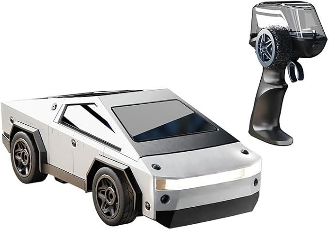 1/64 Scale Mini RC Drift Car 4WD Micro RC Car with LED Lights 2 Speed Modes &amp Portable Remote Storage Case Proportional throttle Rechargeable Desktop Toy for Adults Kids Includes 2 Sets of Ti