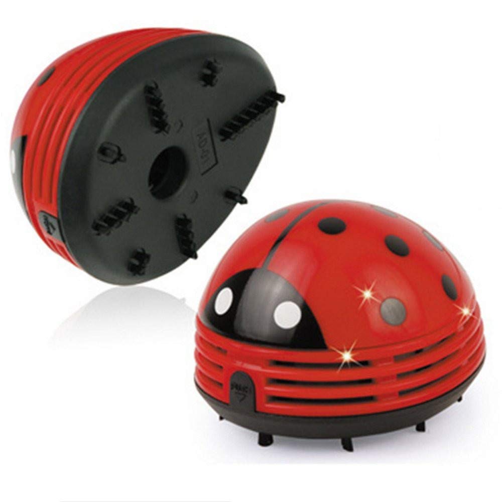 zswell Ladybug Cartoon Mini Vacuum Cleaner Dust Sweeper Cordless Corner Desktop Vacuum Cleaner Mini Cute Home Office