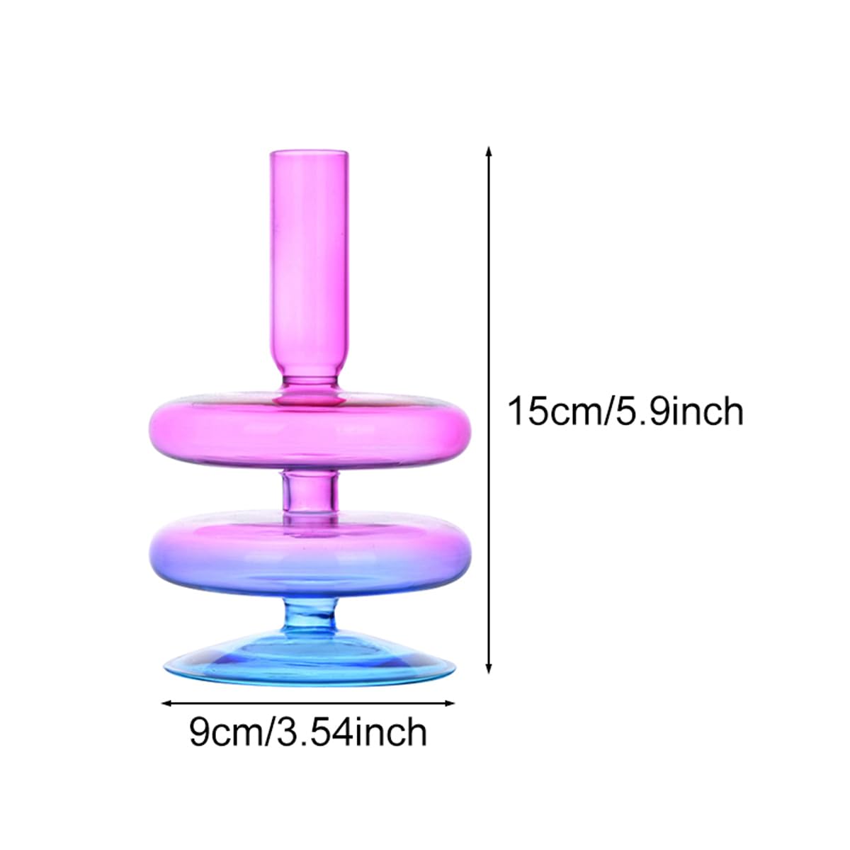 Ayuduots Glass Candlestick Holders, Elegant Glass Taper Candle Holder Centerpieces for Home Ornaments Wedding Party Decorations