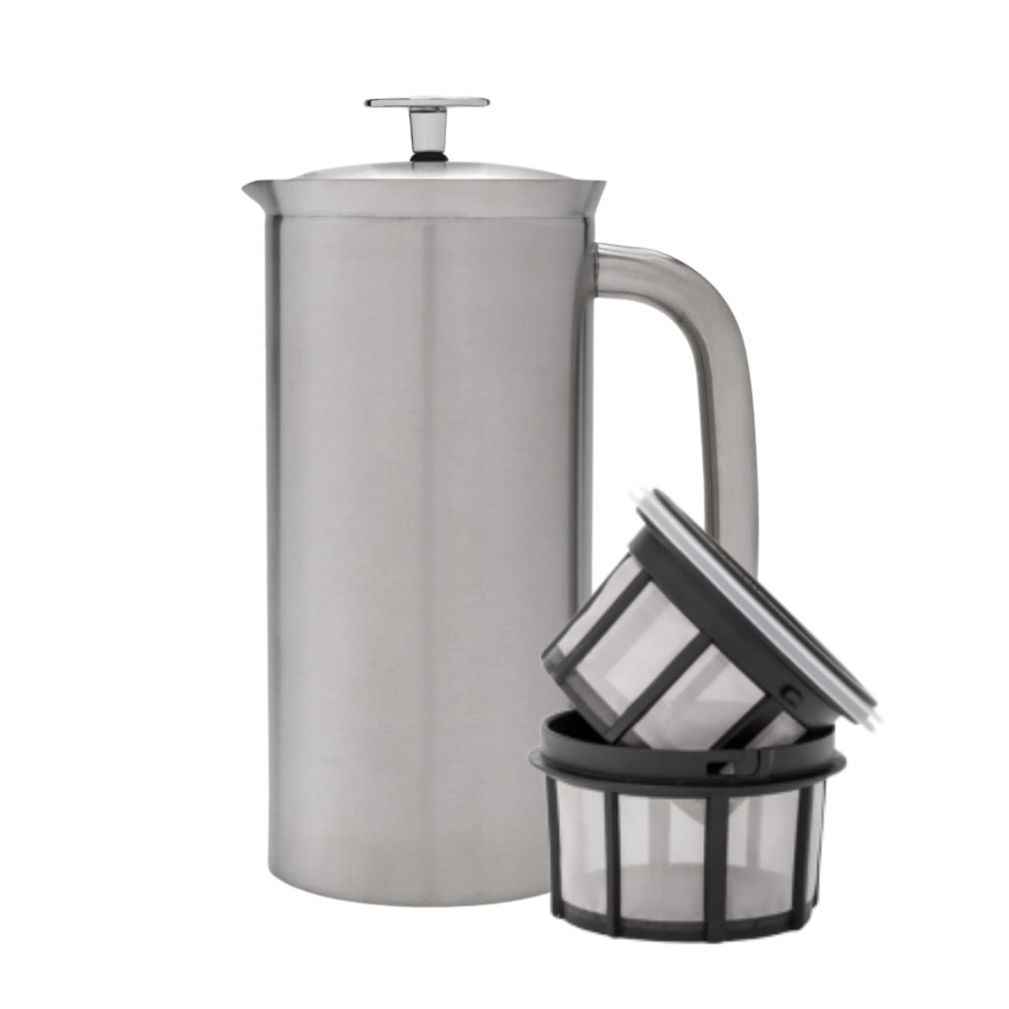 ESPRO P7 18 oz Brushed Stainless Steel French Press and 32 oz Replacement Micro-Filter