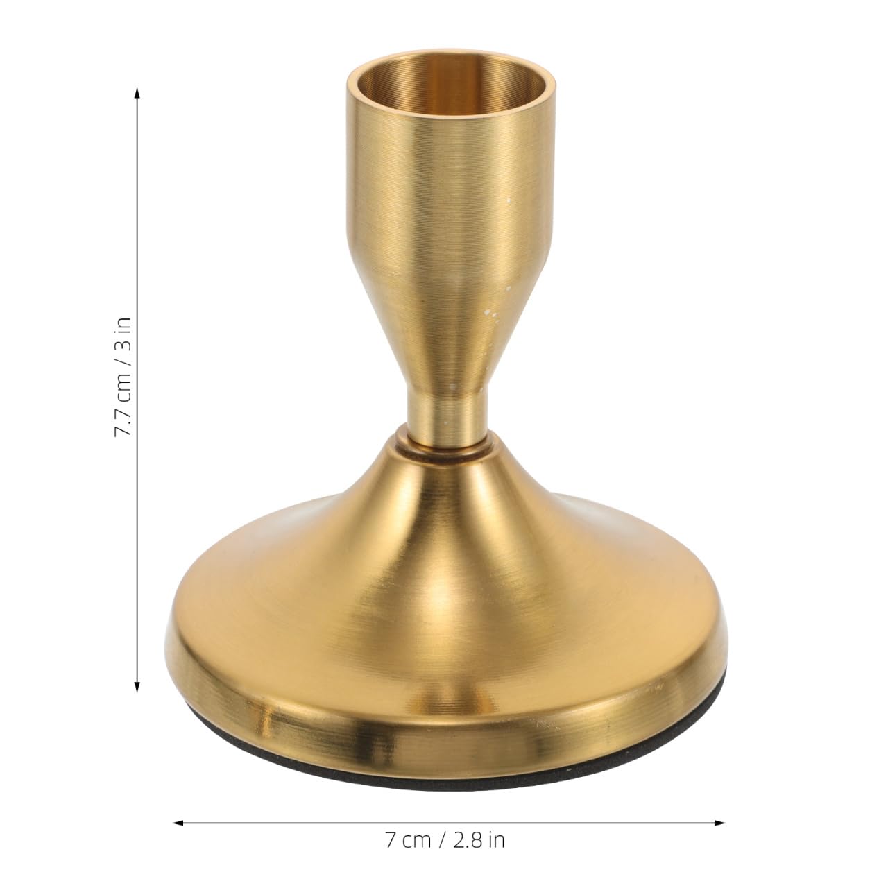 Amosfun Taper Candle Holders – Alloy Metal, 3.03 x 2.75 x 2.75 in, Flame-Stable & Table-Centerpiece Consistent for Wedding Reception, Christmas Dinner, Party Decor