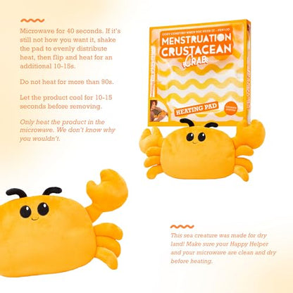 Happy Helpers Octopus Plush — Menstruation Crustacean Plushies Cute Lavender Scented Heating Pad for Cramps