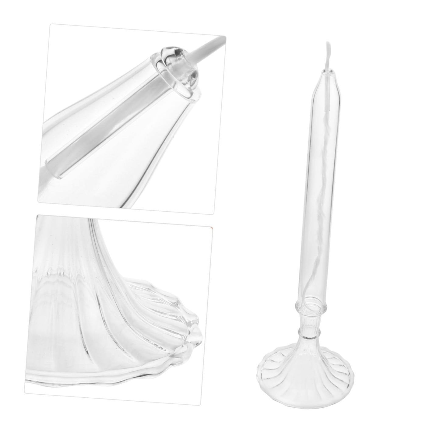 Refillable Liquid Oil Candle Lamps Vintage Kerosene Lamp Candle Holders Glass Paraffin Shabbat Candle Holder Cup and Wick for Home