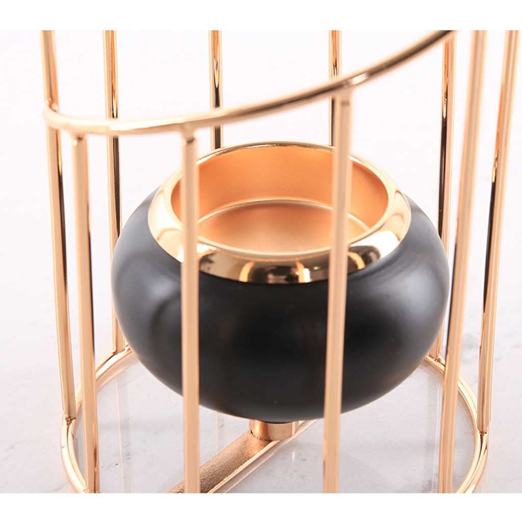 Candlestick Holders Gold Metal Candle Holder European Geometric Candlestick Romantic Candle Cup Living Room Home Decoration Wedding Centerpiece Decorative Candle Holders (Size : A)