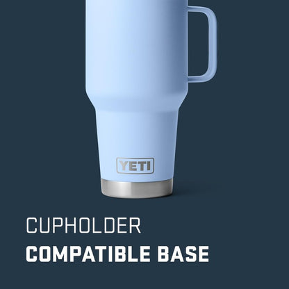 YETI Rambler 30 oz Travel Mug, Stainless Steel, Vacuum Insulated with Stronghold Lid, Big Sky Blue