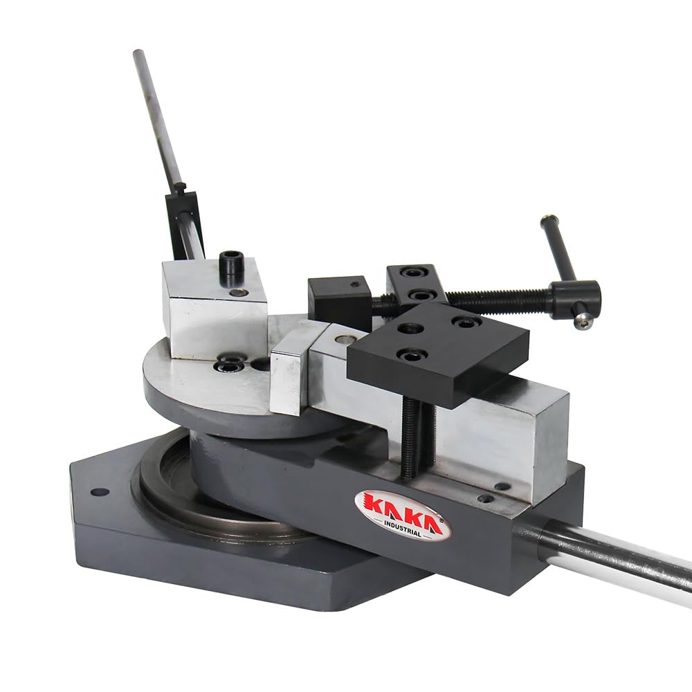 KAKA INDUSTRIAL Flat Bar Bender,Zinc-Plated Mold for Anti-Rust & Smooth Finish, Bends Flat Steel (1.18"x0.394"), Round Steel (0.59"), Square Steel (0.511"), Scroll, Radius, Angle SBG-40