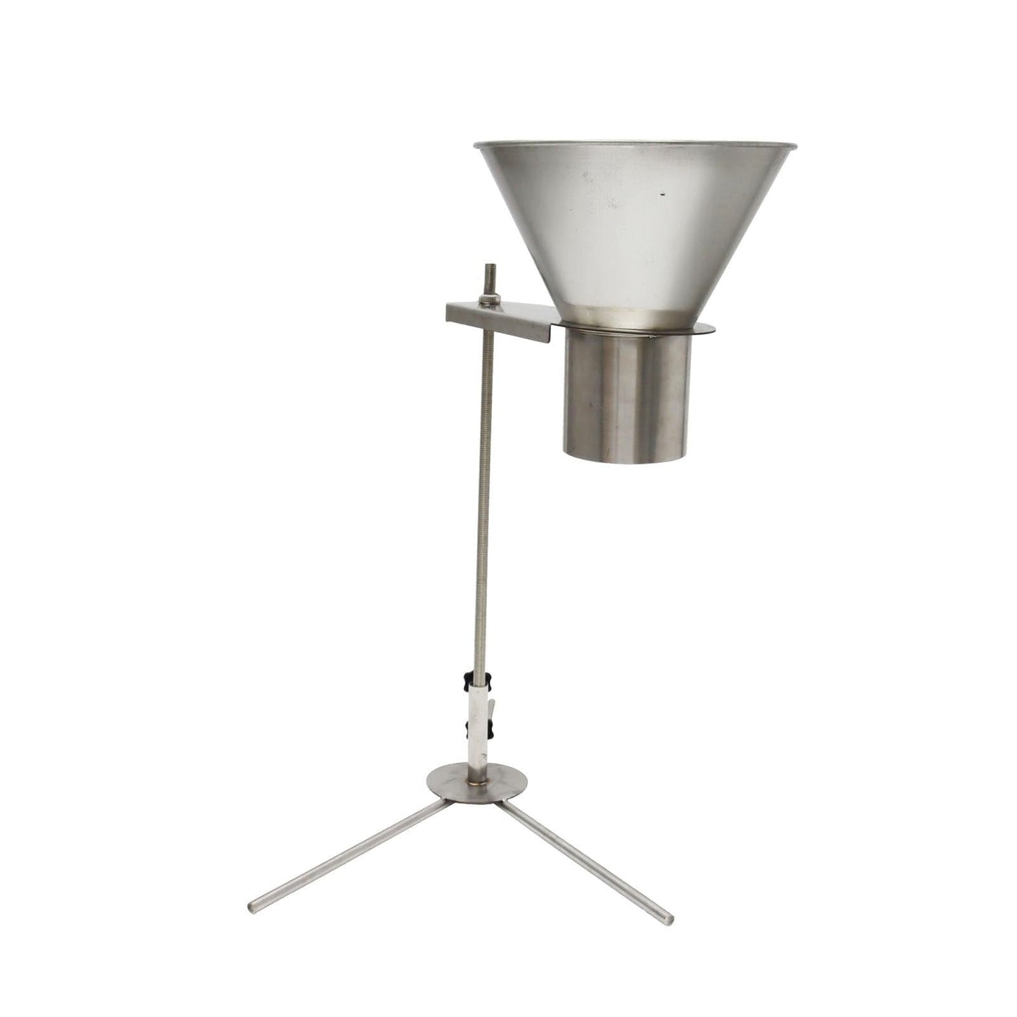 INTBUYING Stainless Steel Feeding Hopper Funnel with Stand Food Grade Kitchen Funnel Hopper for Powder Paste Liquid and Granule Manual Filling 8 cm