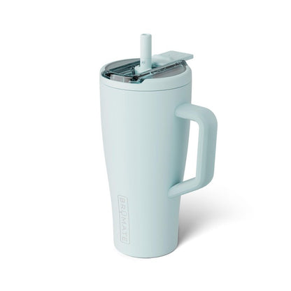 BrüMate Era Flip 40oz Tumbler with Covered Flip Down Straw | 100% Leakproof Insulated Tumbler | Made of Stainless Steel | Cup Holder Friendly Base | 40oz (Glacier)
