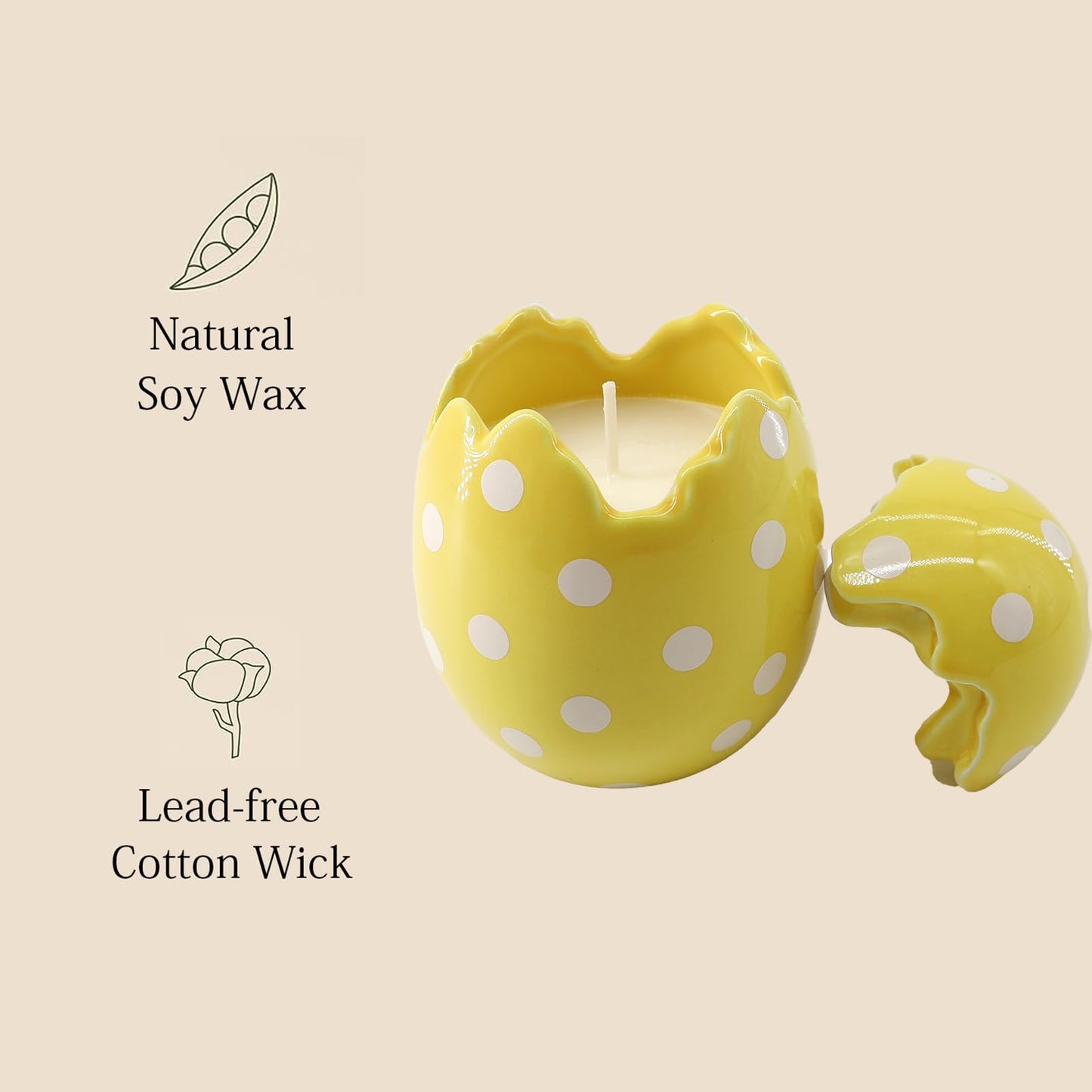 Easter Decorations - Easter Eggs Scented Candle, Easter Gifts for Women, Vanilla Candles(8.5oz)