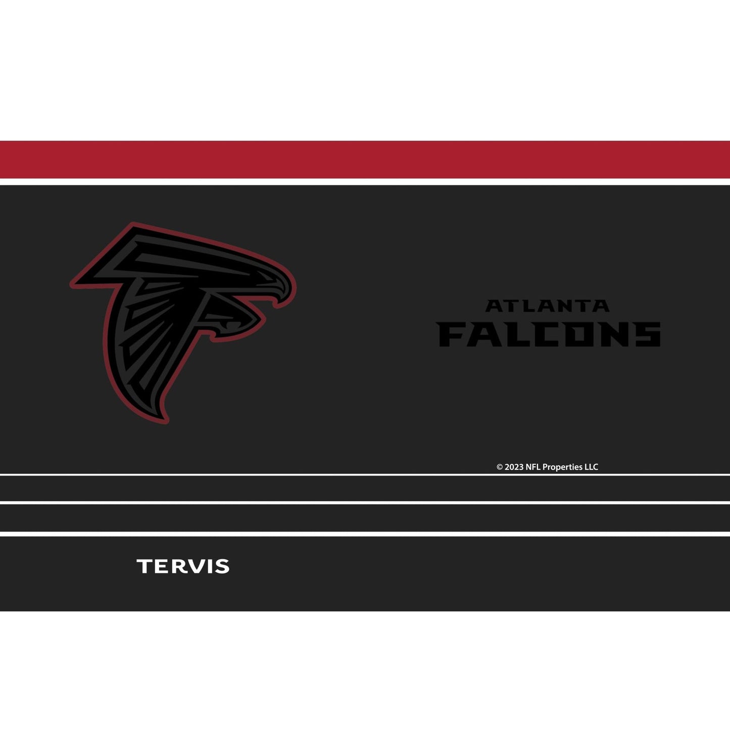 Tervis Traveler NFL Atlanta Falcons - Night Game Triple Insulated Tumbler Travel Cup Keeps Drinks Cold & Hot, 30oz, Stainless Steel
