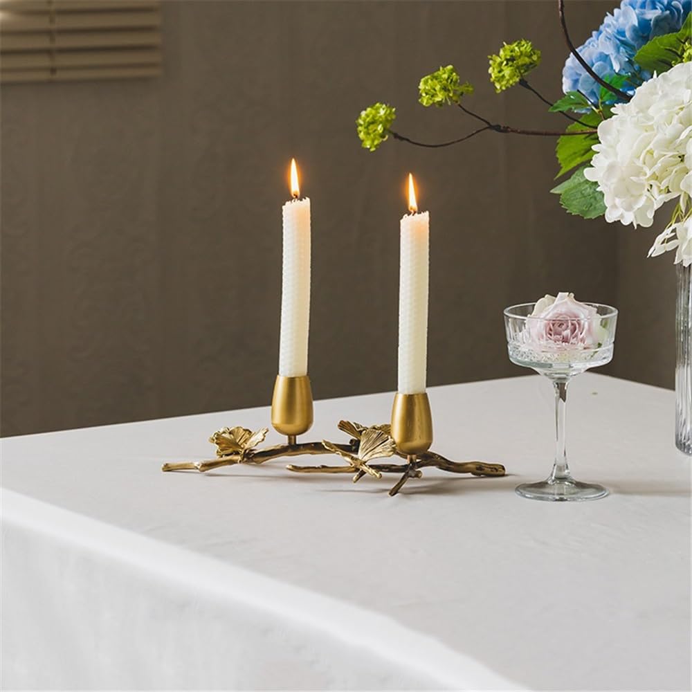 cfycfy987 Candelabra Light Luxury Romantic Brass Candle Holder Retro Decorative Double-Headed Candlestick Ornaments Candle Sticks Holder
