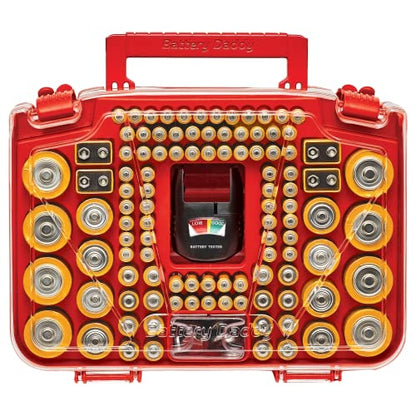 Ontel Battery Daddy Smart - Battery Organizer Storage Case with Tester, Stores & Protects Up to 150 Batteries, Clear Locking Lid, As Seen On TV, Smart - 150 Batteries (BADAS-MC4)