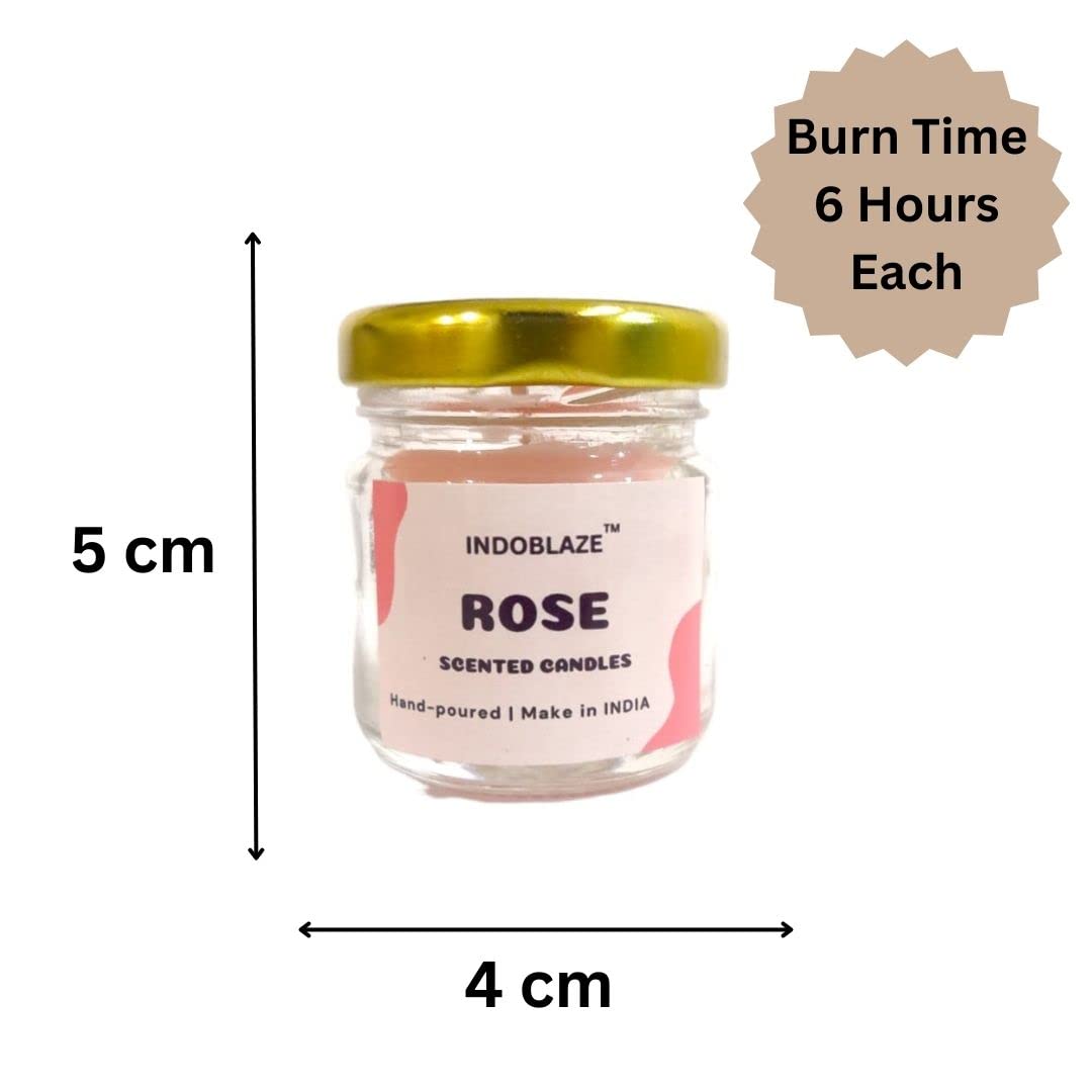 Indoblaze Candles Set 12 Scented Candles For Home Decor In Small Glass Jars | Perfect Aromatherapy Scented Candles Gift Set | Fragrance Candles For Home Decor.
