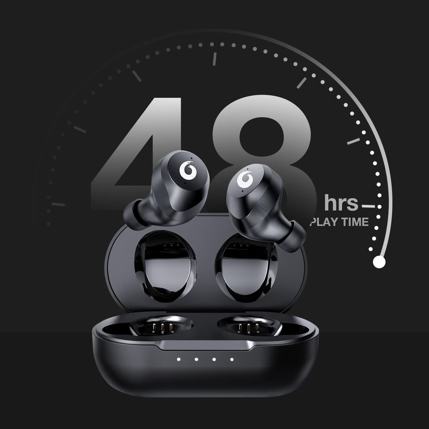 Hikapa X9 Wireless Earbuds Bluetooth 5.3 Headphones Waterproof Stereo Earphones in Ear Touch Control with Microphone Headset with Deep Bass for Sport, Gaming and Running(Black)