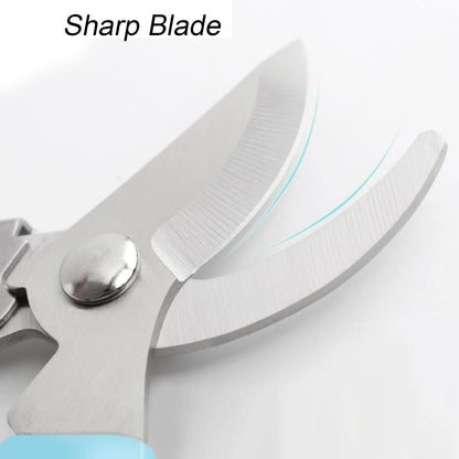 Curve Gardening Scissor with Sharp Stainless Steel Blade Garden Shears for Cutting Flowers Trimming Plants of Yard Florist Flower Rose Herb Hedge Bonsai and Fruits Picking (Pink Handle)