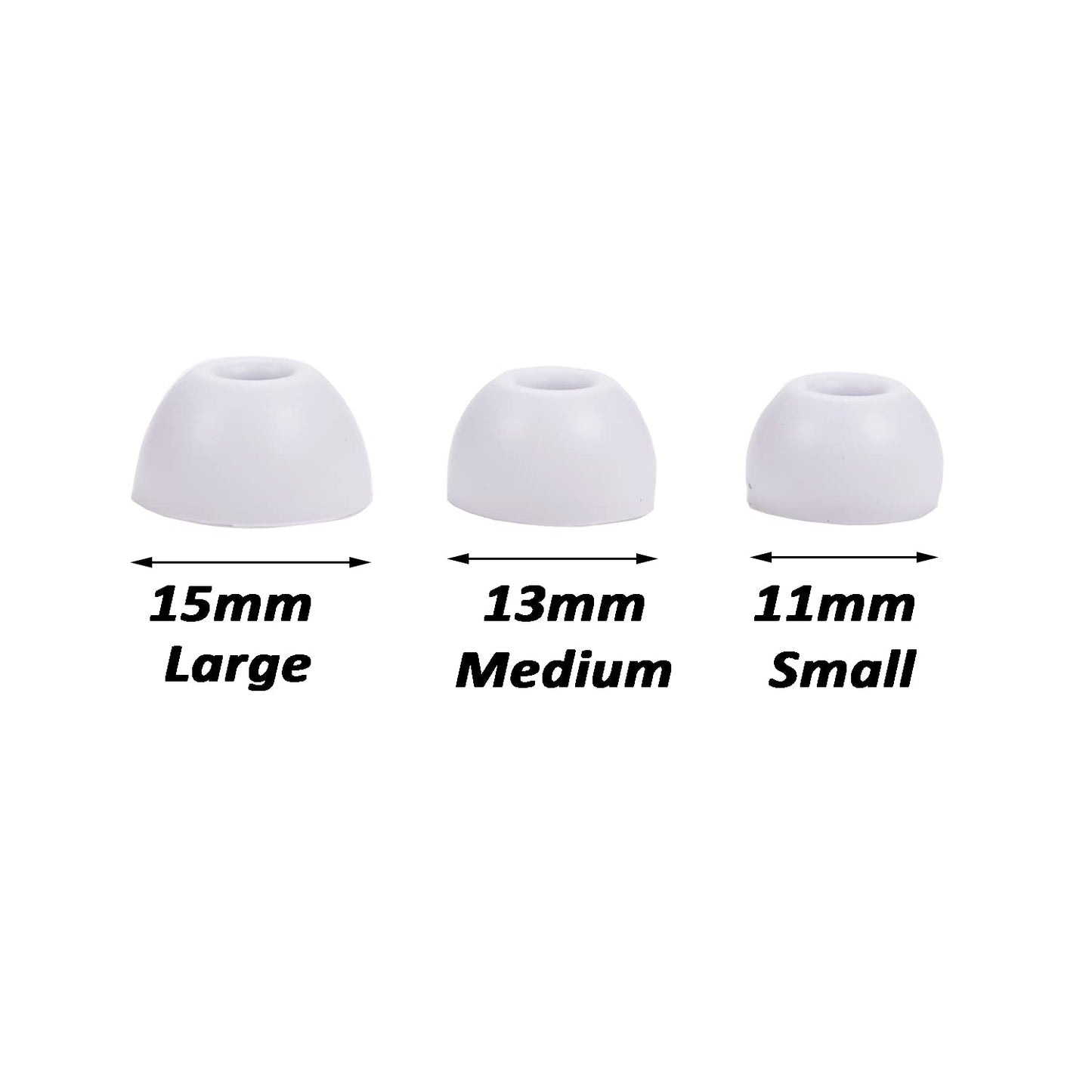 Replacement Silicone Tips Earbuds Buds Eartips Set for Beats Studio Buds Wireless Earphone Headphones,3 Pairs (White)